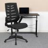 Flash Furniture Kale High Back Designer Black Mesh Executive Swivel Ergonomic Office Chair with Height Adjustable Flip-Up Arms(Black)