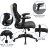 Flash Furniture Kale High Back Designer White Mesh Executive Swivel Ergonomic Office Chair with Adjustable Arms(Black Leathersoft/Mesh)