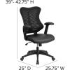 Flash Furniture Kale High Back Designer White Mesh Executive Swivel Ergonomic Office Chair with Adjustable Arms(Black Leathersoft/Mesh)