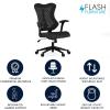 Flash Furniture Kale High Back Designer White Mesh Executive Swivel Ergonomic Office Chair with Adjustable Arms(Black Mesh)