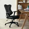 Flash Furniture Kale High Back Designer White Mesh Executive Swivel Ergonomic Office Chair with Adjustable Arms(Black Mesh)