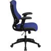Flash Furniture Kale High Back Designer White Mesh Executive Swivel Ergonomic Office Chair with Adjustable Arms(Blue Mesh)