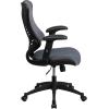 Flash Furniture Kale High Back Designer White Mesh Executive Swivel Ergonomic Office Chair with Adjustable Arms(Gray Mesh)