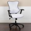 Flash Furniture Kale High Back Designer White Mesh Executive Swivel Ergonomic Office Chair with Adjustable Arms(White Mesh)