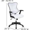 Flash Furniture Kale High Back Designer White Mesh Executive Swivel Ergonomic Office Chair with Adjustable Arms(White Mesh)