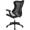 Flash Furniture Kale High Back Designer White Mesh Executive Swivel Ergonomic Office Chair with Adjustable Arms(White Mesh)