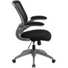Flash Furniture Kale Mid-Back Black Mesh Swivel Ergonomic Task Office Chair with Gray Frame and Flip-Up Arms