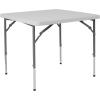 Flash Furniture Kathryn 2.79-Foot Square Height Adjustable Granite White Plastic Folding Table