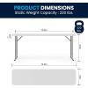 Flash Furniture Kathryn 6′ Rectangular Plastic Folding Table, Long Plastic Foldable Table for Indoor/Outdoor Events, Black(White)