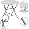 Flash Furniture Kathryn Commercial Grade 2.63-Foot Round Granite White Plastic Folding Table(Classic)