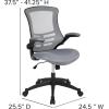 Flash Furniture Kelista Office Chair, Ergonomic, Mid-Back, Dark Gray Mesh with Swivel(Dark Gray Mesh)