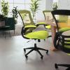 Flash Furniture Kelista Office Chair, Ergonomic, Mid-Back, Dark Gray Mesh with Swivel(Green Mesh)