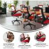Flash Furniture Kelista Office Chair, Ergonomic, Mid-Back, Dark Gray Mesh with Swivel(Red Mesh)