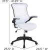 Flash Furniture Kelista Office Chair, Ergonomic, Mid-Back, Dark Gray Mesh with Swivel(White Mesh)