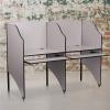 Flash Furniture Kevin Starter Student Study Carrel for Testing Centers and Classrooms, Starter Study Carrel Unit/Private Student Testing Desk, Gray(Nebula Grey)