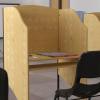 Flash Furniture Kevin Starter Student Study Carrel for Testing Centers and Classrooms, Starter Study Carrel Unit/Private Student Testing Desk, Gray(Oak)