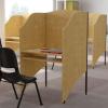 Flash Furniture Kevin Starter Student Study Carrel for Testing Centers and Classrooms, Starter Study Carrel Unit/Private Student Testing Desk, Gray(Oak)
