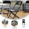 Flash Furniture Kids White Plastic Folding Chair(Black)