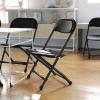 Flash Furniture Kids White Plastic Folding Chair(Black)