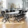 Flash Furniture Kids White Plastic Folding Chair(Black)