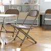 Flash Furniture Kids White Plastic Folding Chair(Brown)