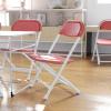 Flash Furniture Kids White Plastic Folding Chair(Burgundy)