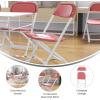 Flash Furniture Kids White Plastic Folding Chair(Burgundy)