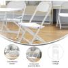Flash Furniture Kids White Plastic Folding Chair(White)