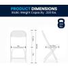 Flash Furniture Kids White Plastic Folding Chair(White)