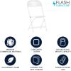 Flash Furniture Kids White Plastic Folding Chair(White)