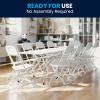 Flash Furniture Kids White Plastic Folding Chair(White)
