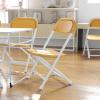 Flash Furniture Kids White Plastic Folding Chair(Yellow)