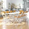 Flash Furniture Kids White Plastic Folding Chair(Yellow)