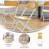 Flash Furniture Kids White Plastic Folding Chair(Yellow)