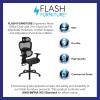 Flash Furniture LO Ergonomic Mesh Office Chair with 2-to-1 Synchro-Tilt, Adjustable Headrest, Lumbar Support, and Adjustable Pivot Arms in Black(Black)