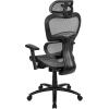 Flash Furniture LO Ergonomic Mesh Office Chair with 2-to-1 Synchro-Tilt, Adjustable Headrest, Lumbar Support, and Adjustable Pivot Arms in Gray
