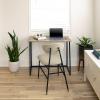 Flash Furniture Laikyn Dark Gray Mobile Desk Chair with 360 Degree Tablet Rotation and Under Seat Storage Cubby(Dark Gray)