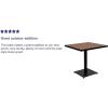 Flash Furniture Lark Outdoor Steel Dining Table – Faux Teak Poly Slatted Top – Commercial Grade Dining Table with Black Frame – 35″ Square – Umbrella Holder Hole(Teak)