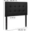 Flash Furniture Lennox Tufted Upholstered Full Size Headboard in Black Vinyl(Black)