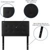 Flash Furniture Lennox Tufted Upholstered Full Size Headboard in Black Vinyl(Black)