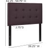 Flash Furniture Lennox Tufted Upholstered Full Size Headboard in Black Vinyl(Brown)