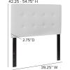 Flash Furniture Lennox Tufted Upholstered Full Size Headboard in Black Vinyl(White)