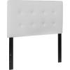 Flash Furniture Lennox Tufted Upholstered Full Size Headboard in Black Vinyl(White)