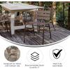 Flash Furniture Lila Commercial Black Indoor-Outdoor Restaurant Stack Chair with Triple Slat Back(Bronze)