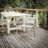 Flash Furniture Lila Commercial Black Indoor-Outdoor Restaurant Stack Chair with Triple Slat Back(Silver)