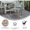 Flash Furniture Lila Commercial Black Indoor-Outdoor Restaurant Stack Chair with Triple Slat Back(Silver)