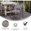 Flash Furniture Lila Commercial Restaurant Stack Chair with Triple Slat Back and Arms, Indoor-Outdoor Dining Chair, Silver(Silver)