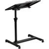 Flash Furniture Macon Black Adjustable Height Steel Mobile Computer Desk(Black)