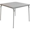 Flash Furniture Madelyn Folding Card Table – Gray | Portable Square Table & Hercules Series Plastic Folding Chair – Grey – 4 Pack 650LB Weight Capacity Comfortable Event(Grey)