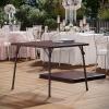 Flash Furniture Madison 5-Piece Folding Card Table and Chairs Set, Portable Event Table and Chairs Set for Indoor and Outdoor Gatherings, Gray(Brown)